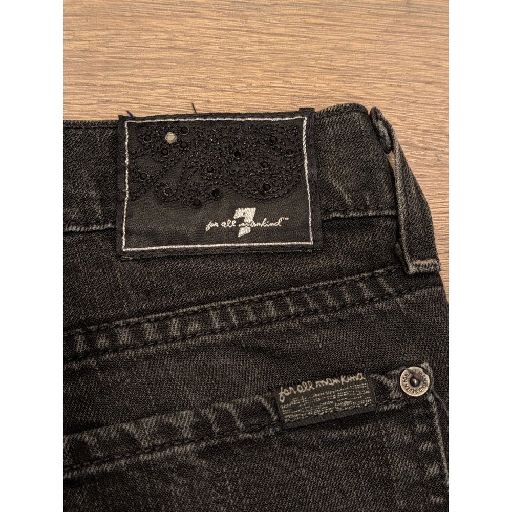 7 For All Mankind Black Wash Bootcut Jeans size 30 - Picture 3 of 10
